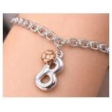 Silver 3.66g Genuine Dia 0.01ct Bracelet