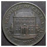 Cda Token PC-1B5 1844 Bank of Montreal 1/2 Penny B