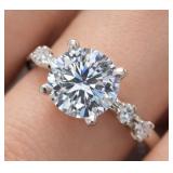 10K Gold 2g Lab Diamond 1.6+0.04ct Ring