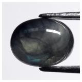 2.31ct Oval Cabochon Natural Green Blue Sapphire -