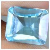 Octagon Concave Cut Swiss Blue Topaz 3.70ct 10x8.5