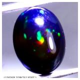 Oval Cab AAA Floral Flash Play Of Color Crystal Fi