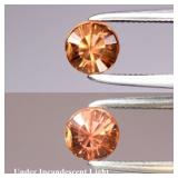 0.68ct 4.8mm VS Round Natural Color Change Garnet