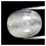 11.26ct 16x12.8mm Oval Cabochon Natural White Moon