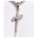 Silver 0.96g Cz Pendant Retail Value $40