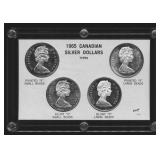 4 Silver 1965 Canada Voyageur $1 Coin Types