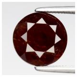 3.55ct Round Brilliant Natural Medium Orange Spess