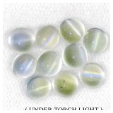 Round Cab Natural Unheated White Moonstone Cat Eye