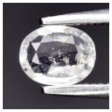 0.37ct 5.3x4.2mm Oval Natural White Topaz - Unheat