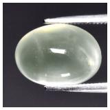 4.66ct 11.5x8.5mm Oval Cabochon Natural Green Preh