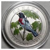 Canada 25 Cent 2012 Rose-Breasted Grosbeak