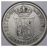 Spain Isabel ll 1866 40 Centimos