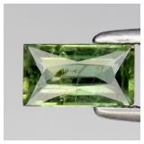 0.71ct 6.7x3.8mm Baguette Natural Green Sapphire -