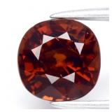 1.35ct 6x6mm Cushion Natural Medium Orange Spessar