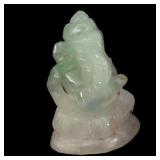 Handcrafted 34.30 Ct 26x20mm Ganesha Carving Natur