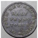 Canada NB-4  St John's New Brunswick 1/2 Penny Tok