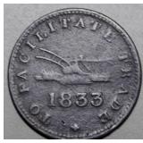 Canada UC-12B2 1833 To Facilitate Trade 1/2 Penny