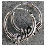 Silver Hoop Earrings Retail Value $30