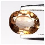 0.43ct 5x4mm VS Oval Natural Champagne Zircon - Un
