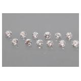 1.25tcw  12 Lab Diamonds  2.8-3.1mm