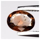 0.34ct 5x3.8mm Oval Natural Champagne Zircon - Unh