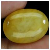 8.13ct 15x11mm Oval Cab Natural Jadeite Type A Yel