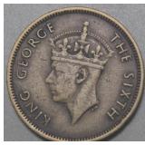 Hong Kong George VI 1949 Ten Cents