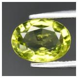 1.23ct 8x5.8mm VS Oval Natural Green Peridot - Unt