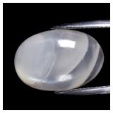 8.65ct 17.5x12mm Oval Cabochon Natural White Moons