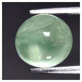 5.35ct 10x9.3mm Oval Cabochon Natural Green Prehni