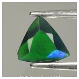 0.39ct 6.8x6mm Trillion Natural Black Opal - Rainb