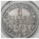 German States Prussia 1851A  1 Silber Groshen