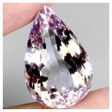 Pear Cut Natural Bi Color Purple Yellow Ametrine V