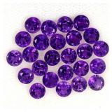Round Cut Natural Top Rich Purple Amethyst Uruguay