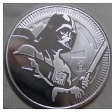 Niue $2 2020 Star Wars Darth Vader 1oz Silver Bull
