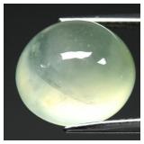 9.53ct 12.5x11mm Oval Cabochon Natural Green Prehn