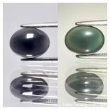 0.79ct 8.5x6.5mm Oval Cabochon Natural Black Opal