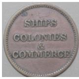 Canada PE-10-7 Ships Colonies & Commerce Token  Br