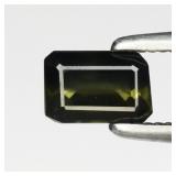 0.51ct Octagon Natural Deep Blue-Green Sapphire -