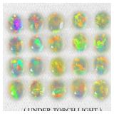 Oval Cut AAA Floral Flash Play Of Color Crystal Fi