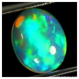 Oval AAA Floral Flash Play Of Color Crystal Fire O