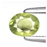 0.39ct 4.8x3.7mm Oval Natural Green Sapphire - Hea