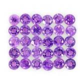 Round Cut Natural Top Purple Amethyst Uruguay Lot