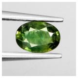 Oval Cut Natural Heated Only Rich Green Sapphire A