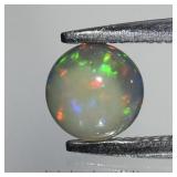 0.35ct 5mm Round Cabochon Natural Black Opal - Col