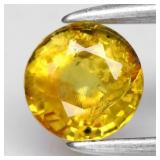 0.54ct 4.5mm Round Yellow Sapphire - Songea Gem