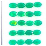 Oval Natural Hot Rainbow Green Fire Opal Ethiopia