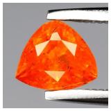 0.79ct 5.7x5mm Trillion Natural Orange Spessartite