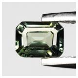 0.29ct VVS Octagon Natural Green Sapphire - Unheat