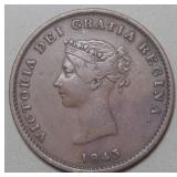 Canada NB-1A2 Queen Victoria 1843 1/2 Penny Token